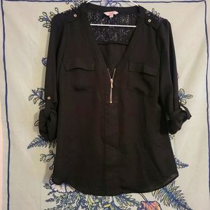 Black Blouse With Lace